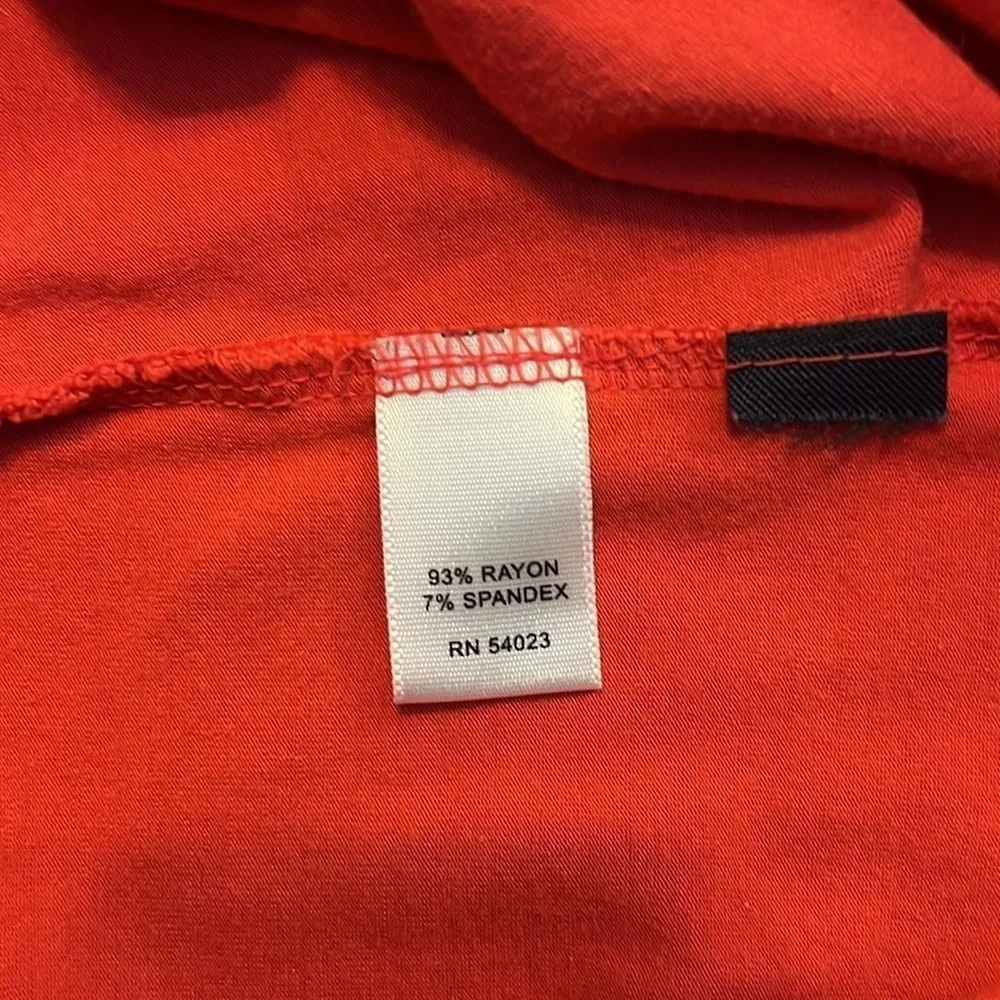 Banana Republic Red Form-Fitting Spandex Midi Dress, Sz. S.